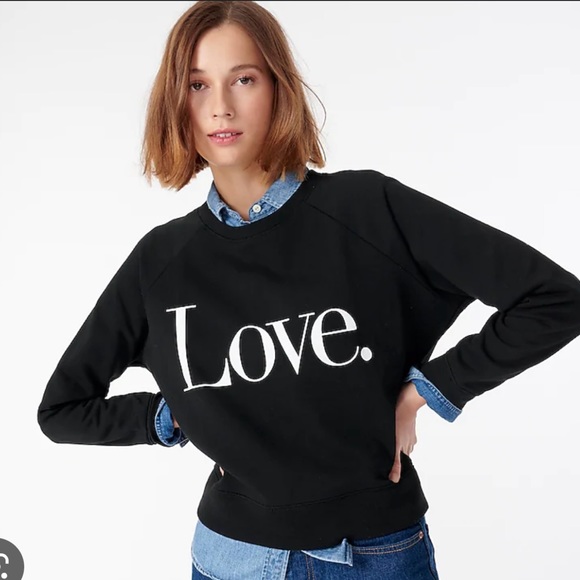 J. Crew Sweaters - Love sweatshirt worn once. University terry "Love" sweatshirt